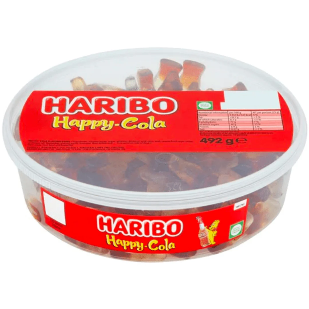 Haribo Happy Cola Bottles Tub 492g