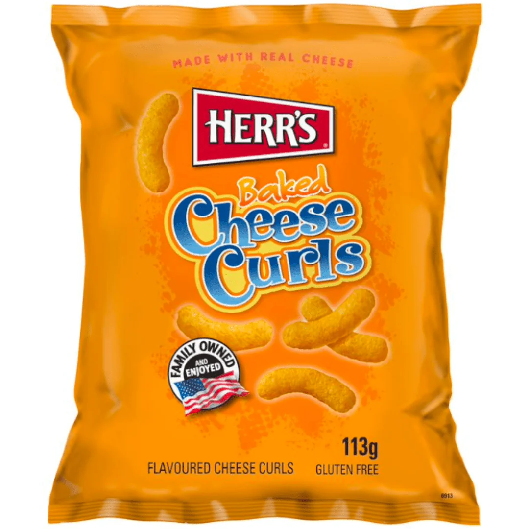 Herr's Baked Cheese Curls Bag 113g USA