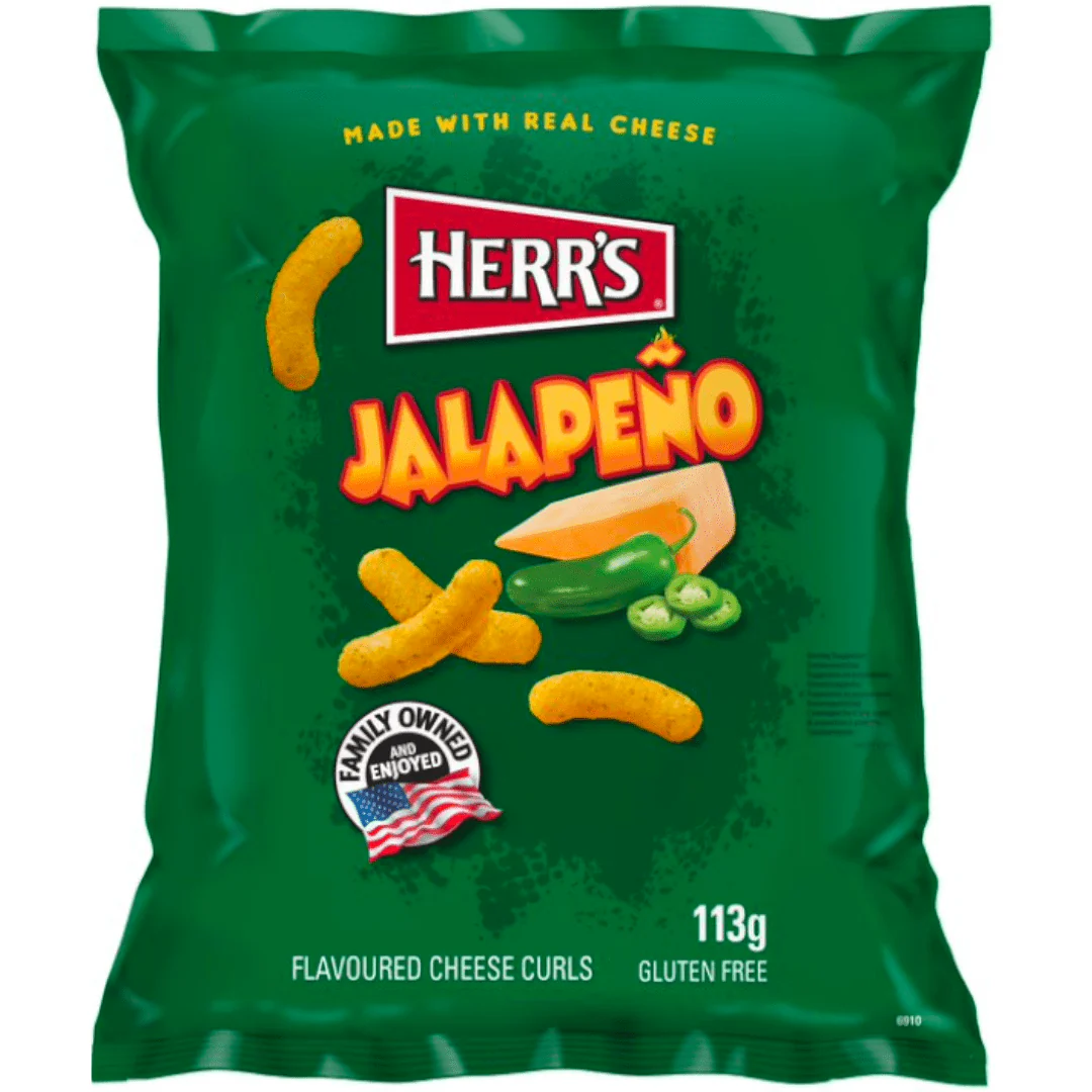 Herr's Jalapeno Cheese Curls Bag 113g USA