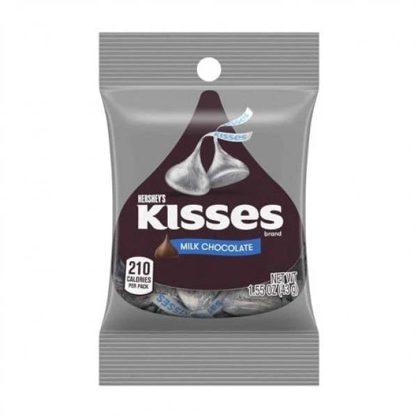 Hershey's Kisses Milk Chocolate Peg Bag 43g