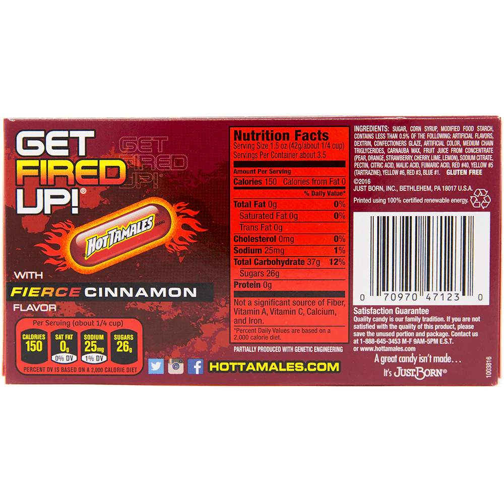 Hot Tamales Original Fierce Cinnamon Theatre Box 120g - Image 2