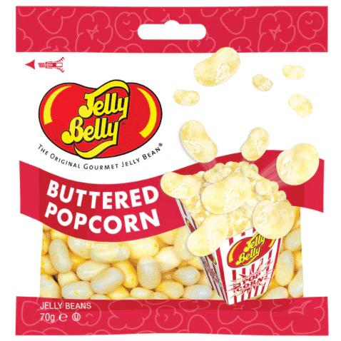 Jelly Belly Jelly Beans Buttered Popcorn Peg Bag 70g