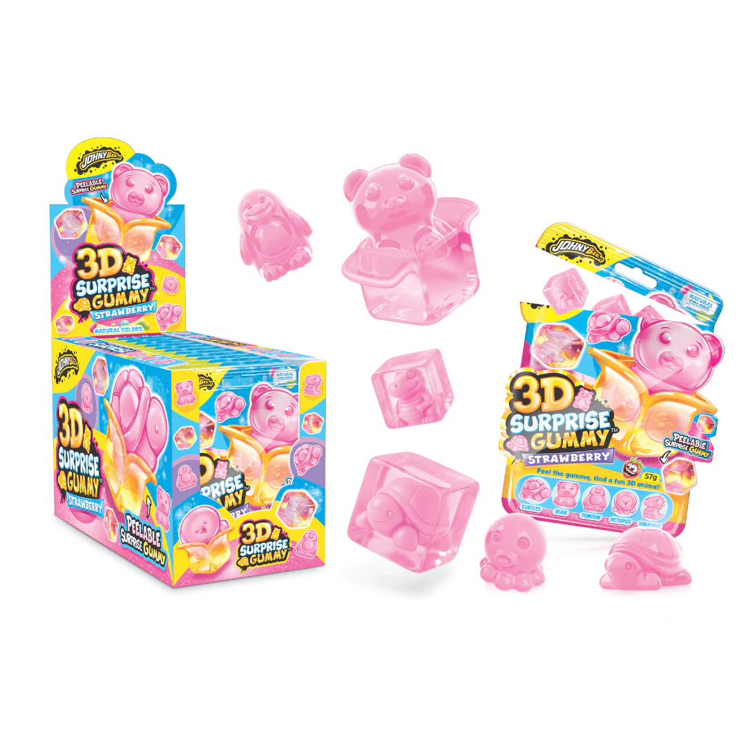 Johny Bee 3D Gummy Surprise Peg Bag 57g - Image 2