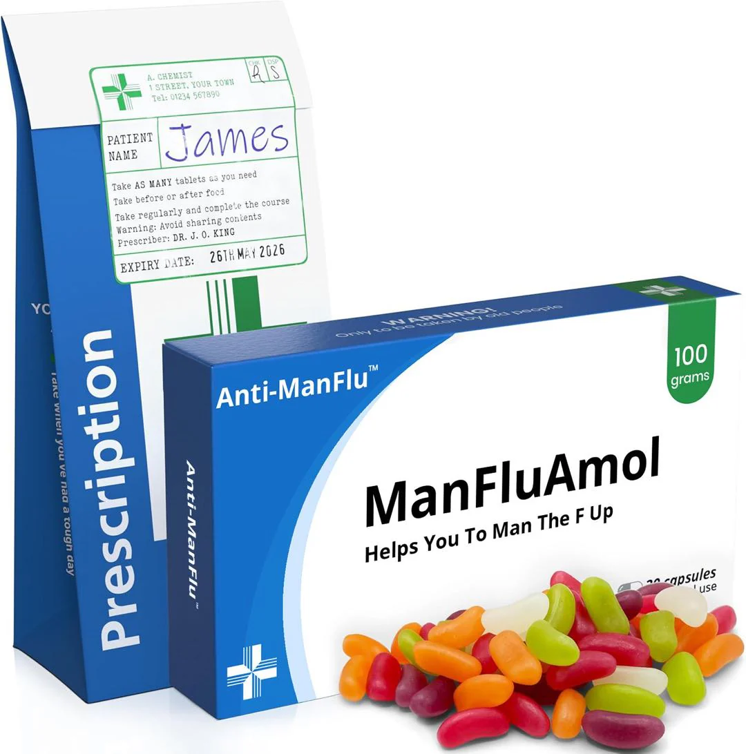 Joke Pill Box ManFluAmol 100g