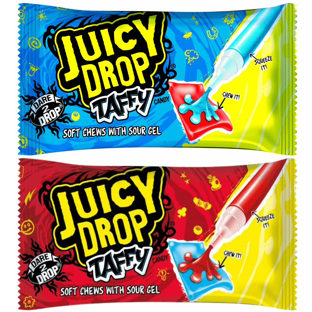 Bazooka Juicy Drop Chews Candy and Sour Gel 67g