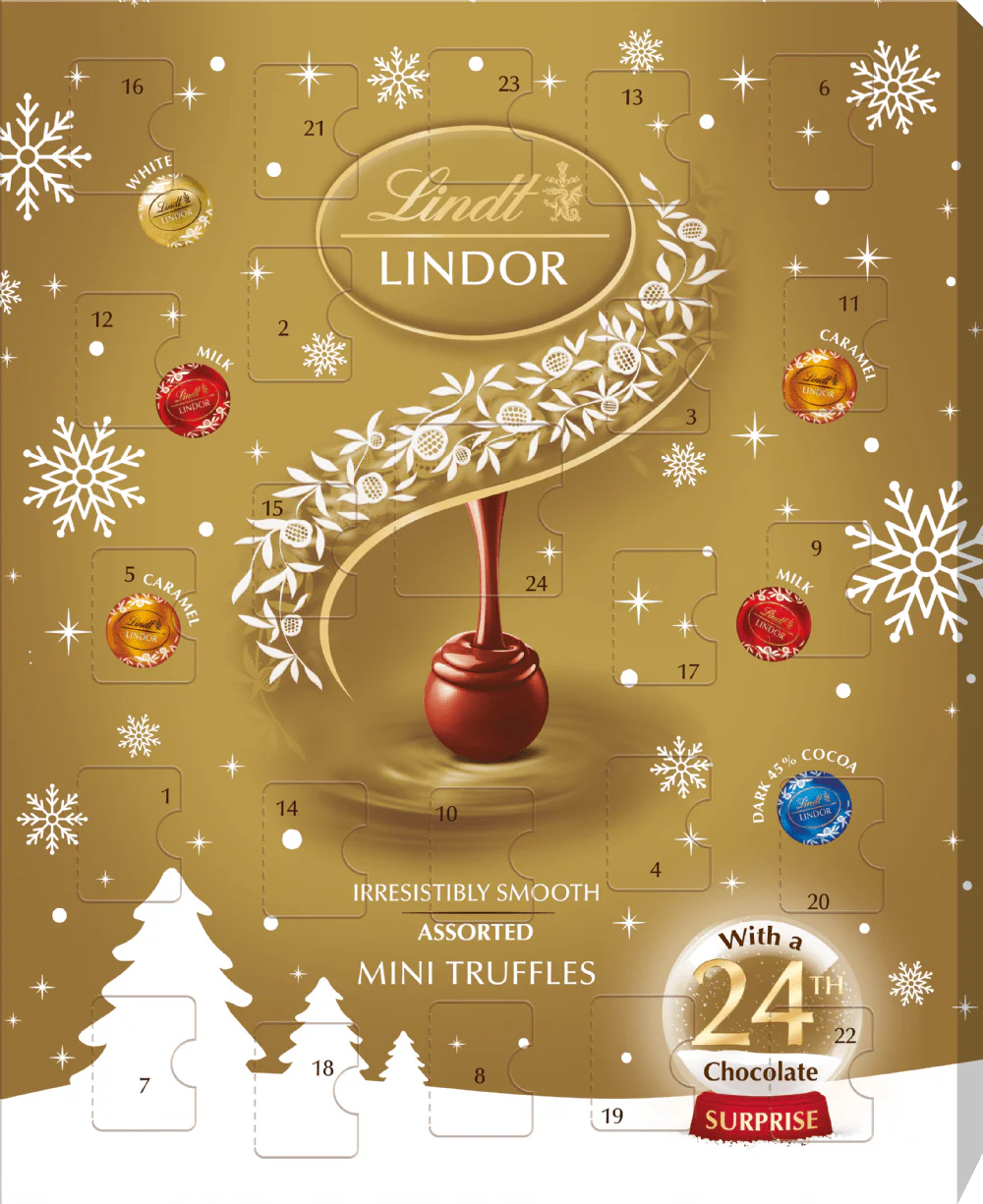 Lindt Lindor Assorted Mini Truffle Advent Calendar 117g