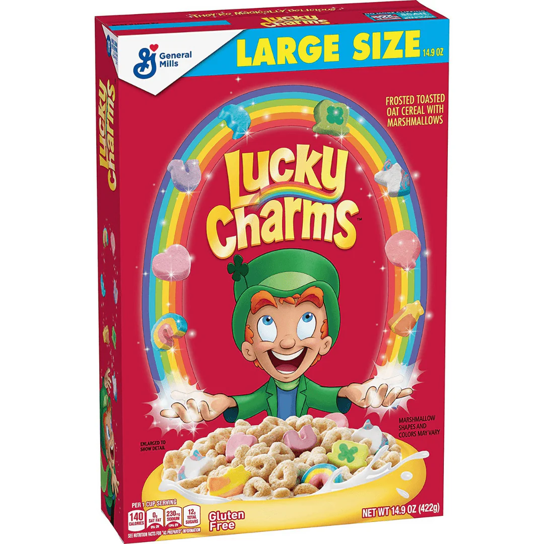 Lucky Charms Cereal Box Large Size 422g