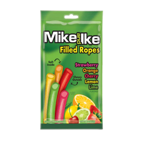 Mike and Ike Filled Ropes Peg Bag 85g