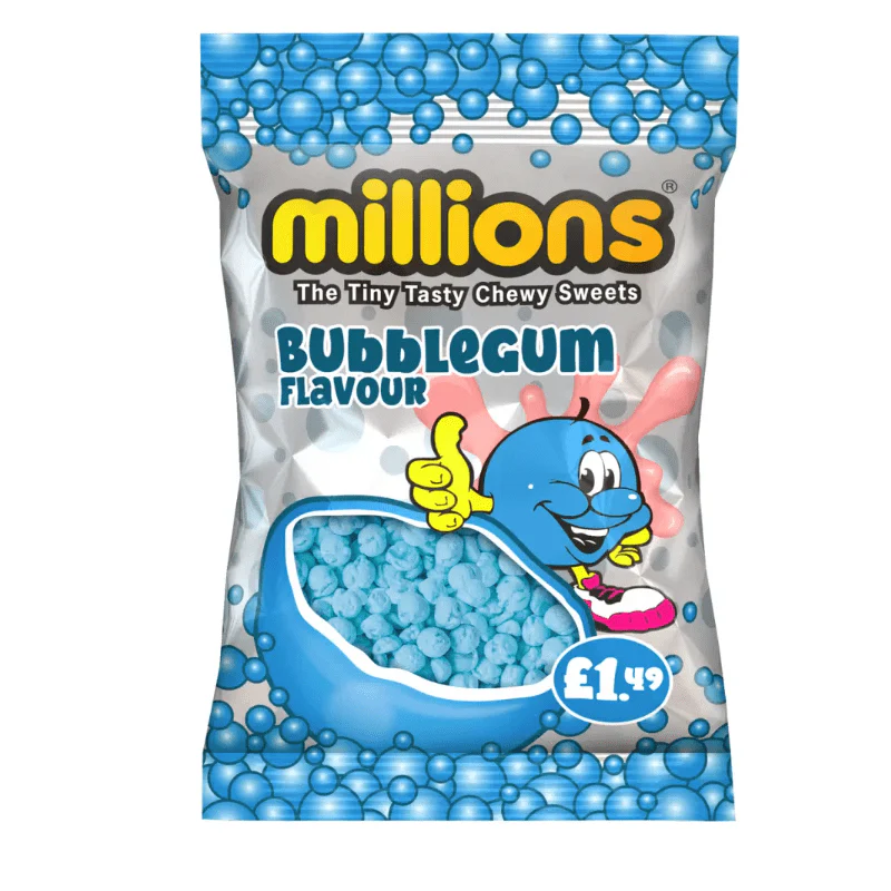 Millions Bubblegum Peg Bag 110g PMP £1.49