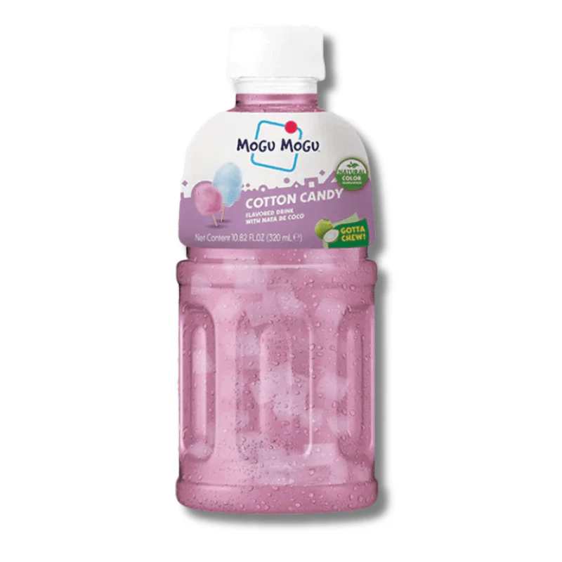 Mogu Mogu Cotton Candy with Nata de Coco Bottle 320ml
