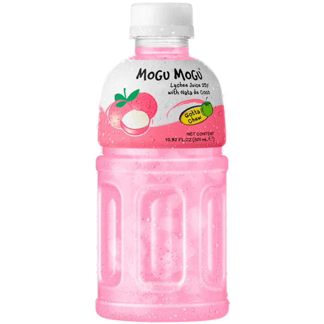 Mogu Mogu Lychee with Nata de Coco Bottle 320ml