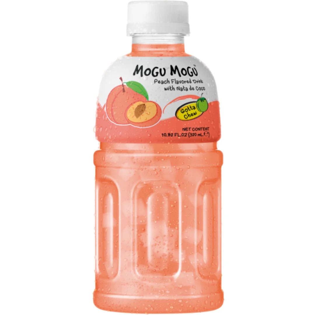 Mogu Mogu Peach with Nata de Coco Bottle 320ml
