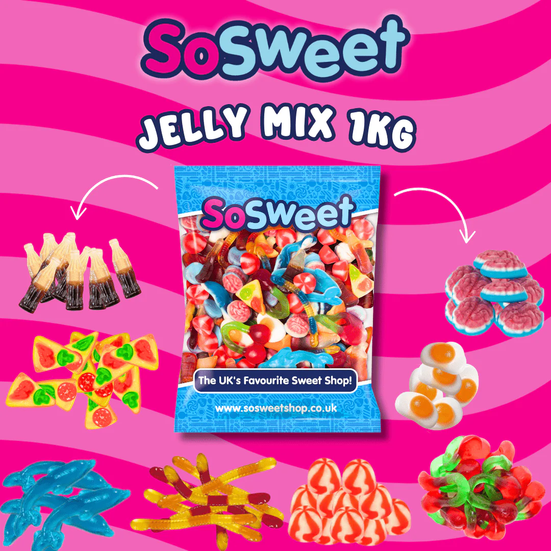 SoSweet Pick&Mix Bags 2kg (1kg Fizzy Mix & 1kg Jelly Mix) - Image 2