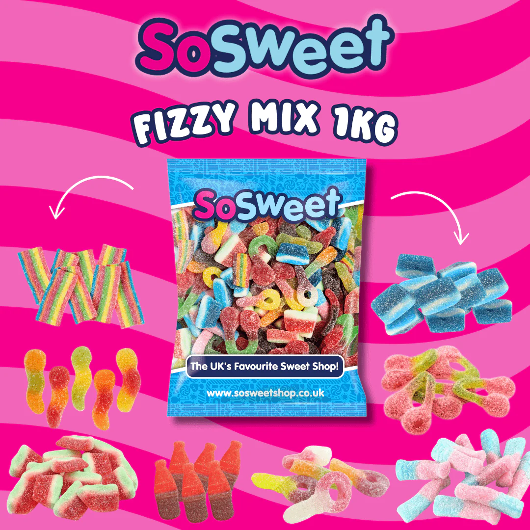 SoSweet Pick&Mix Bags 2kg (1kg Fizzy Mix & 1kg Jelly Mix) - Image 4