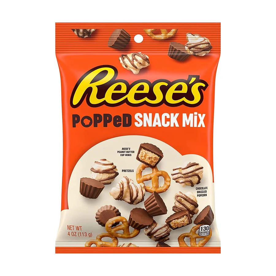 Reeses Popped Snack Mix Peg Bag 113g