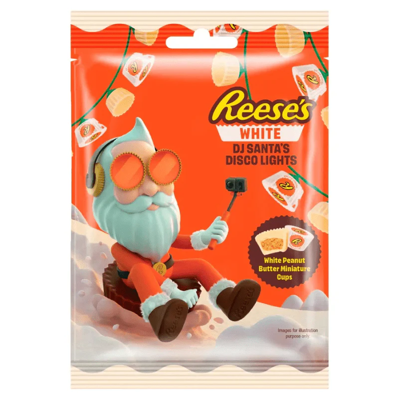 Reeses White DJ Santa Lights Peg Bag 62g