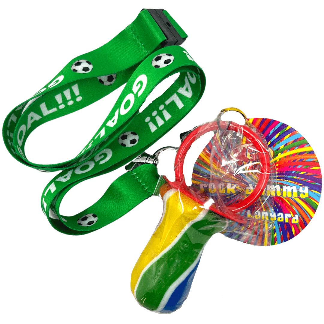 Kandy Kandy Rock Lollipop Lanyard Football 60g