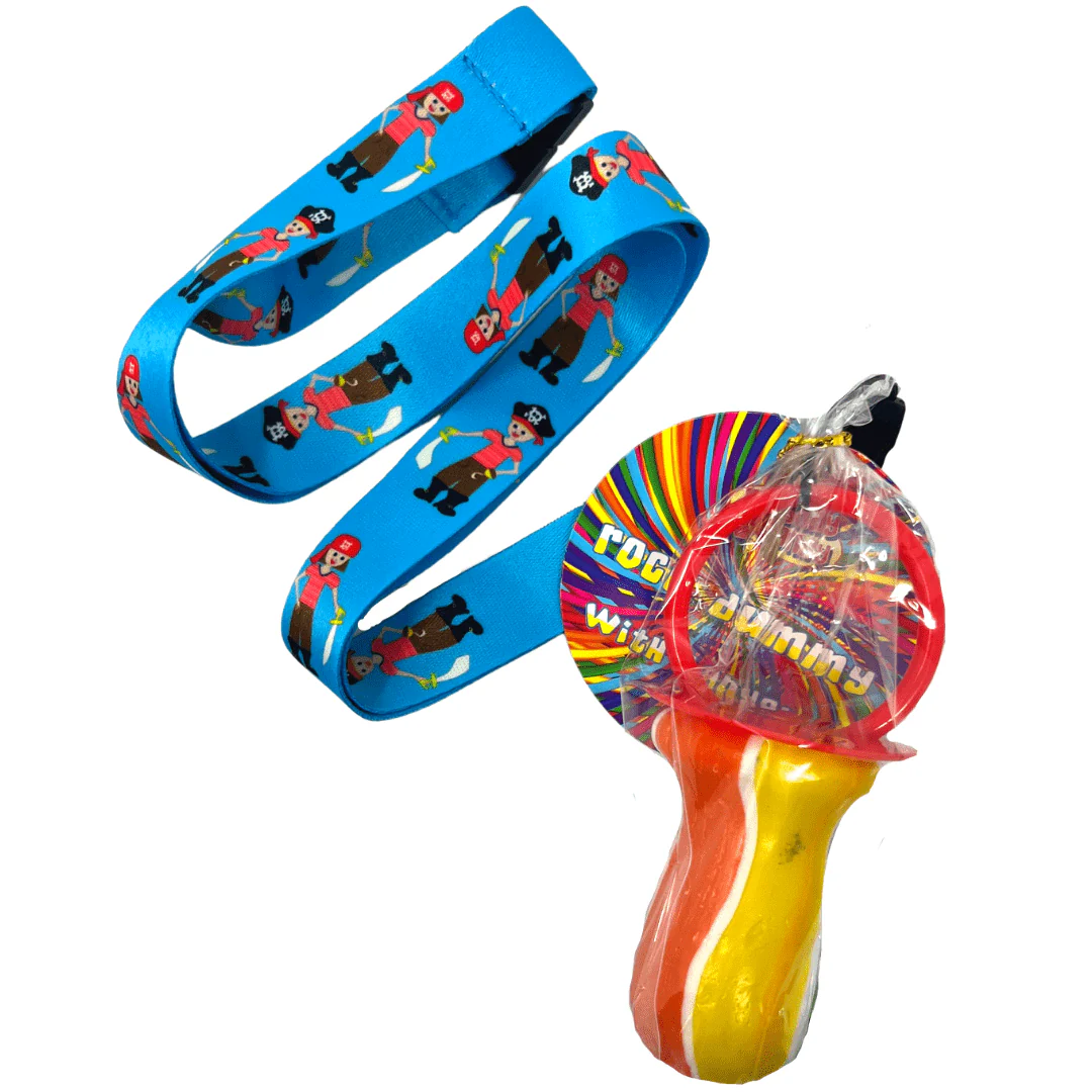 Kandy Kandy Rock Lollipop Lanyard Pirate 60g