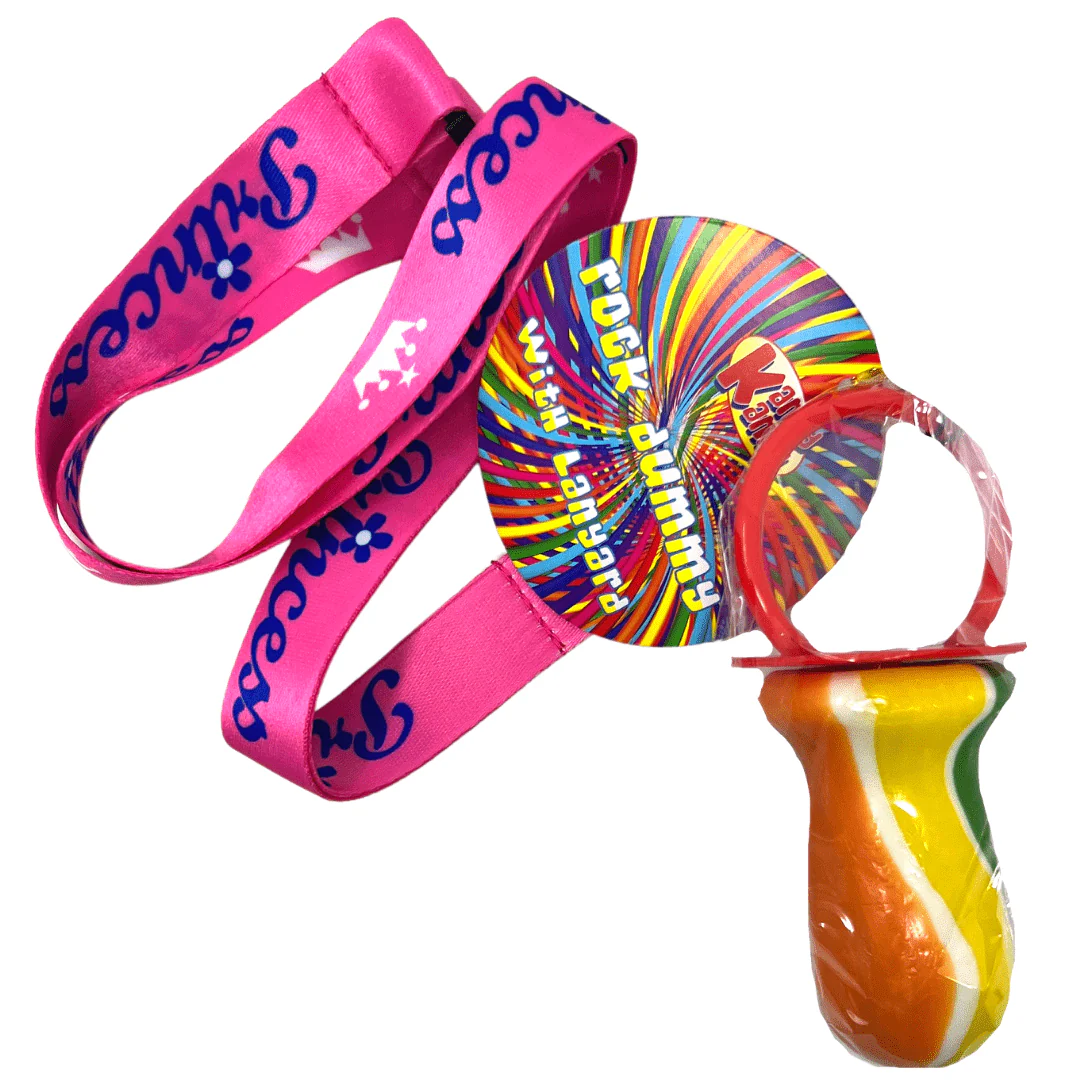 Kandy Kandy Rock Lollipop Lanyard Princess 60g