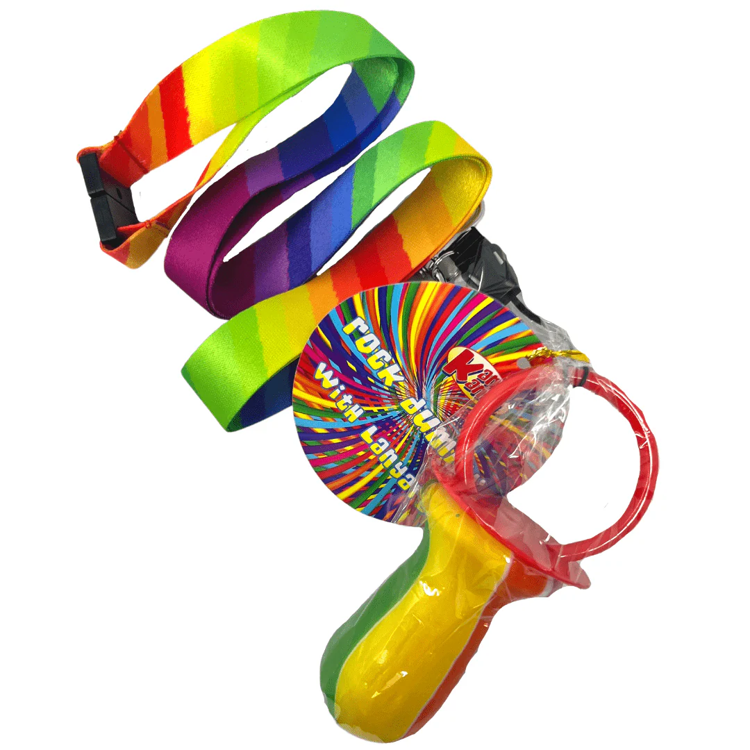 Kandy Kandy Rock Lollipop Lanyard Rainbow 60g