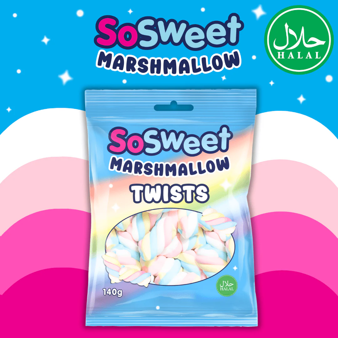 SoSweet Marshmallow Twists Peg Bag 140g