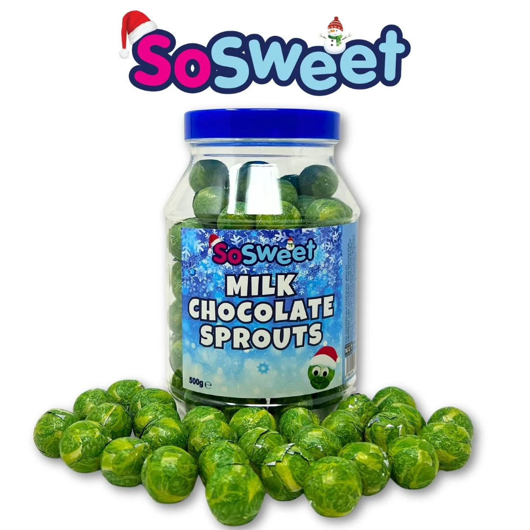 SoSweet Milk Chocolate Sprouts Jar 500g - Image 2