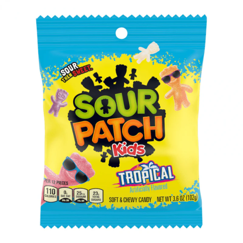 Sour Patch Kids Tropical Peg Bag 102g USA
