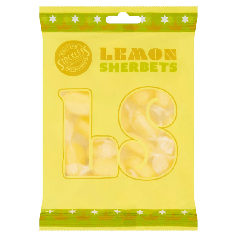 Stockleys Lemon Sherbets Peg Bag 180g
