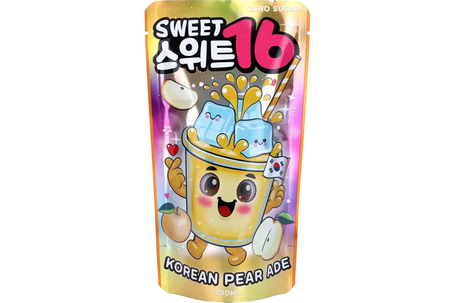 Sweet16 Korean Pear Ade Zero Sugar Pouch 200ml (KOREA)