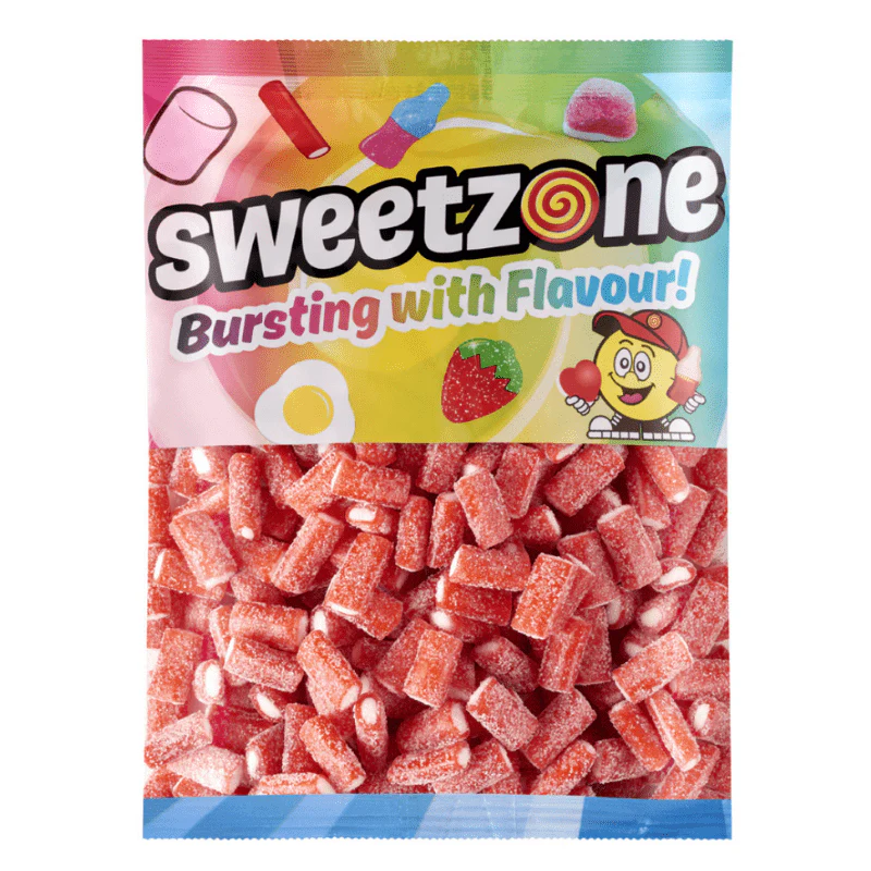 Sweetzone Fizzy Mini Strawberry Pencils Bag 1kg