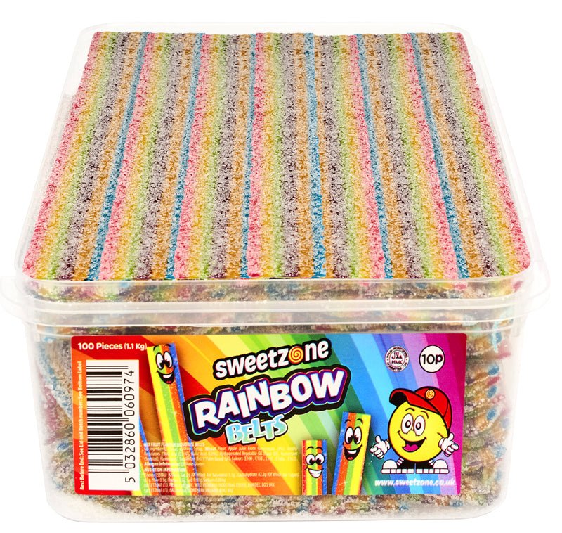 Sweetzone Belts Rainbow Tub 100pcs
