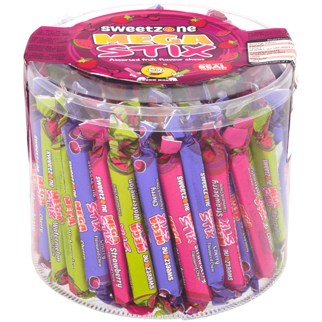 Sweetzone Mega Stix Jar 120pcs