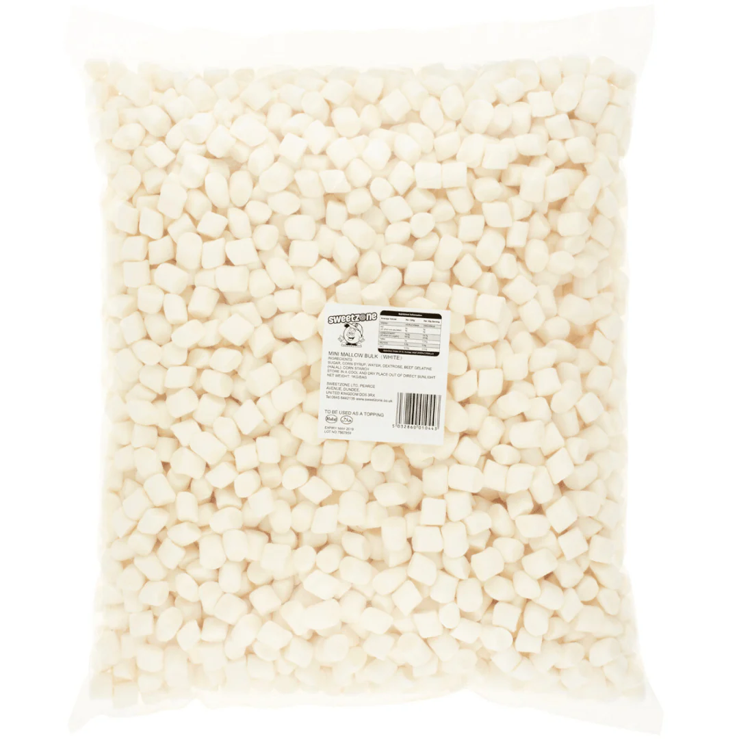 Sweetzone Mini White Marshmallows Bag 1kg