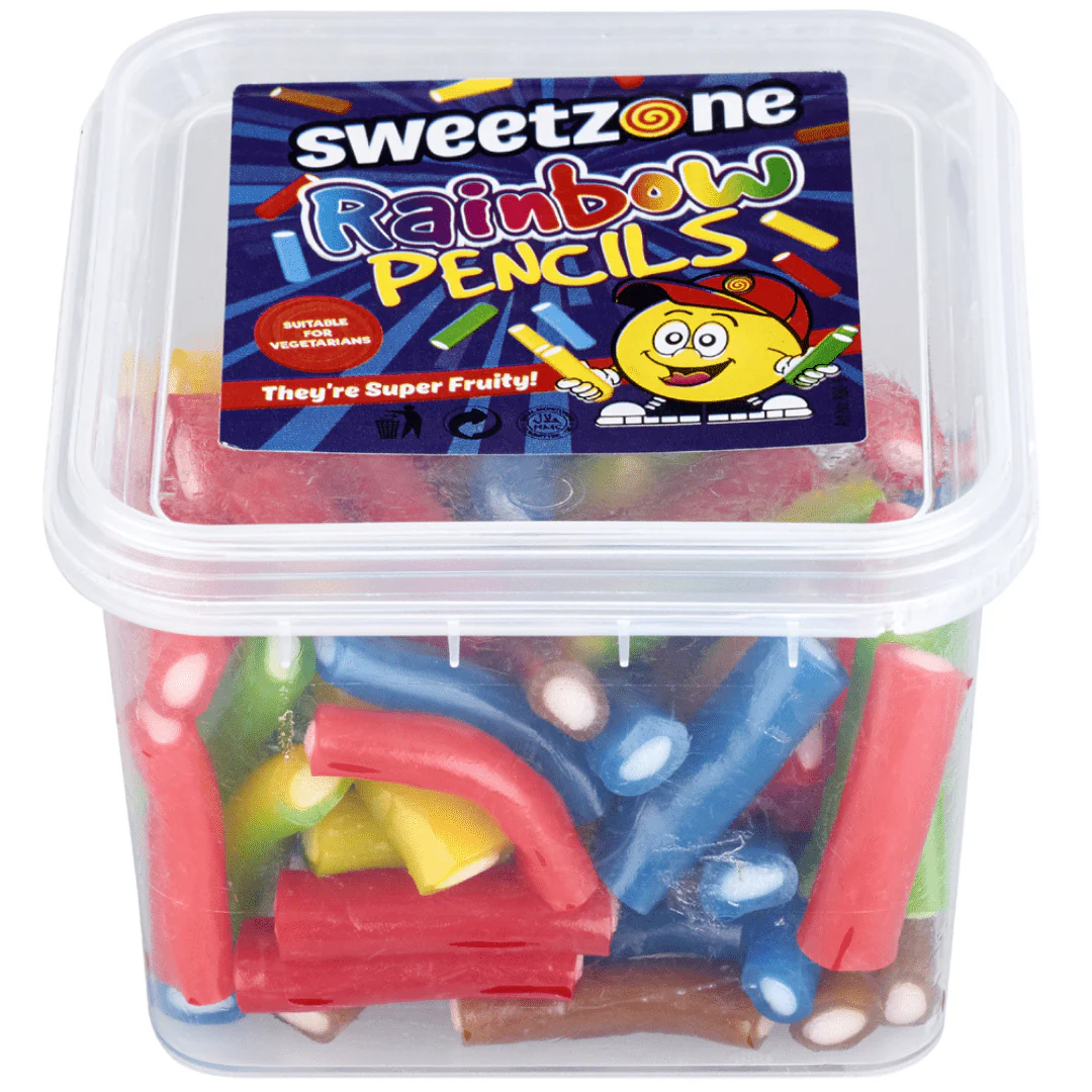 Sweetzone Rainbow Pencils Mini Tub 170g