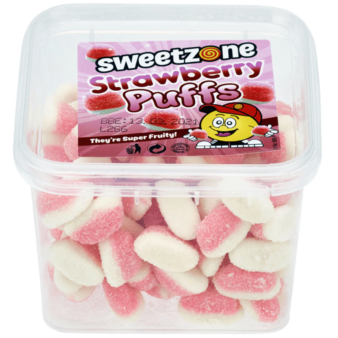 Sweetzone Strawberry Puffs Mini Tub 170g
