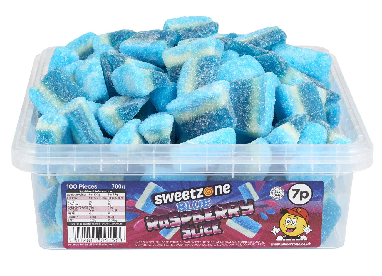 Sweetzone Blue Raspberry Slices Tub 700g