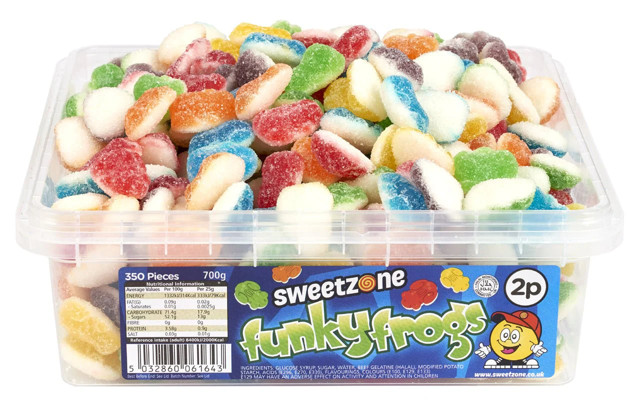 Sweetzone Fizzy Funky Frogs Tub 700g