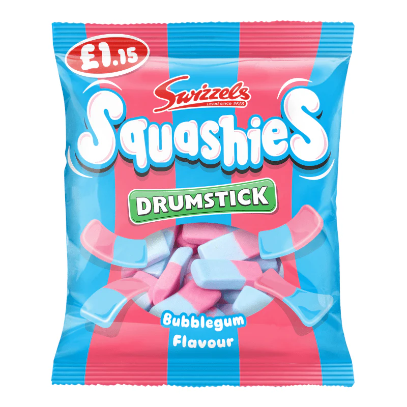 Swizzels Squashies Drumstick Bubblegum Bag (120g) PMP £1.15