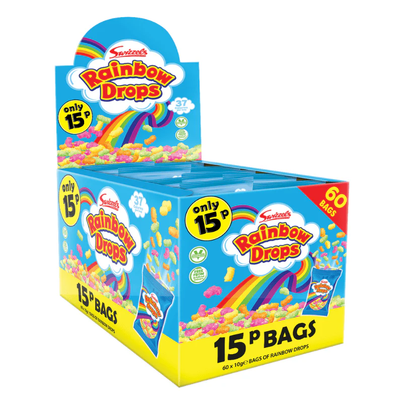 Swizzels Rainbow Drops 10g (Box of 60)