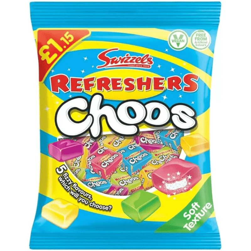 Swizzels Refresher Choos Peg Bag 115g PMP £1.15