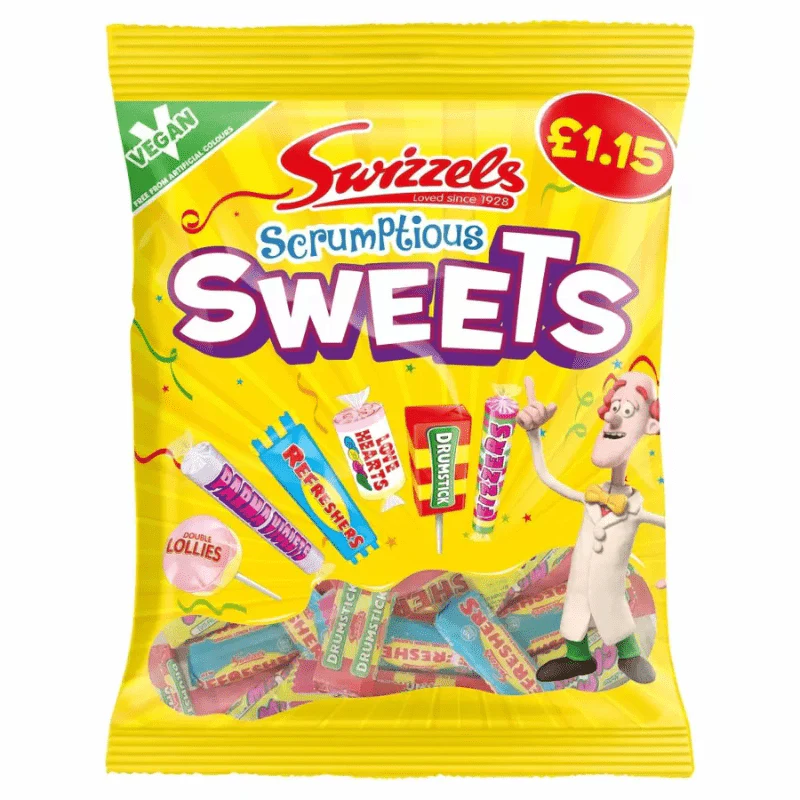 Swizzles Scrumptious Sweets Peg Bag 134g PMP £1.25