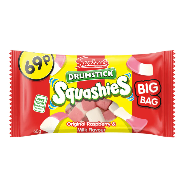 Swizzels Drumstick Squashies Original Pillow Pack 60g PMP 69p