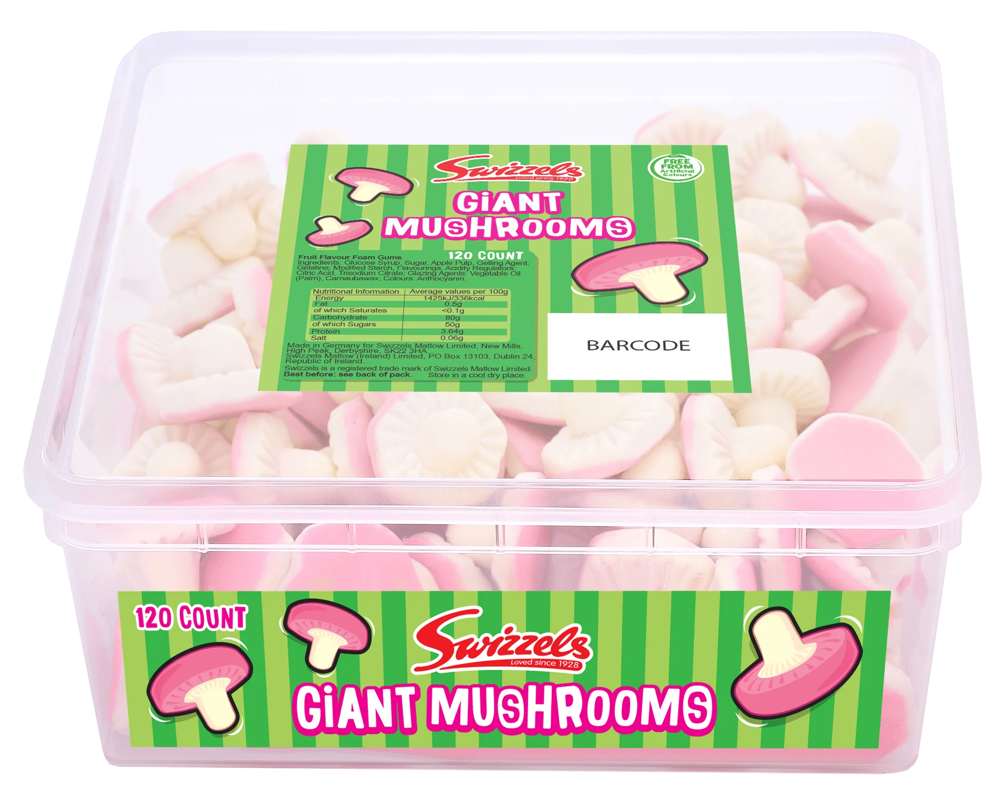Swizzels Giant Mushrooms Tub 576g