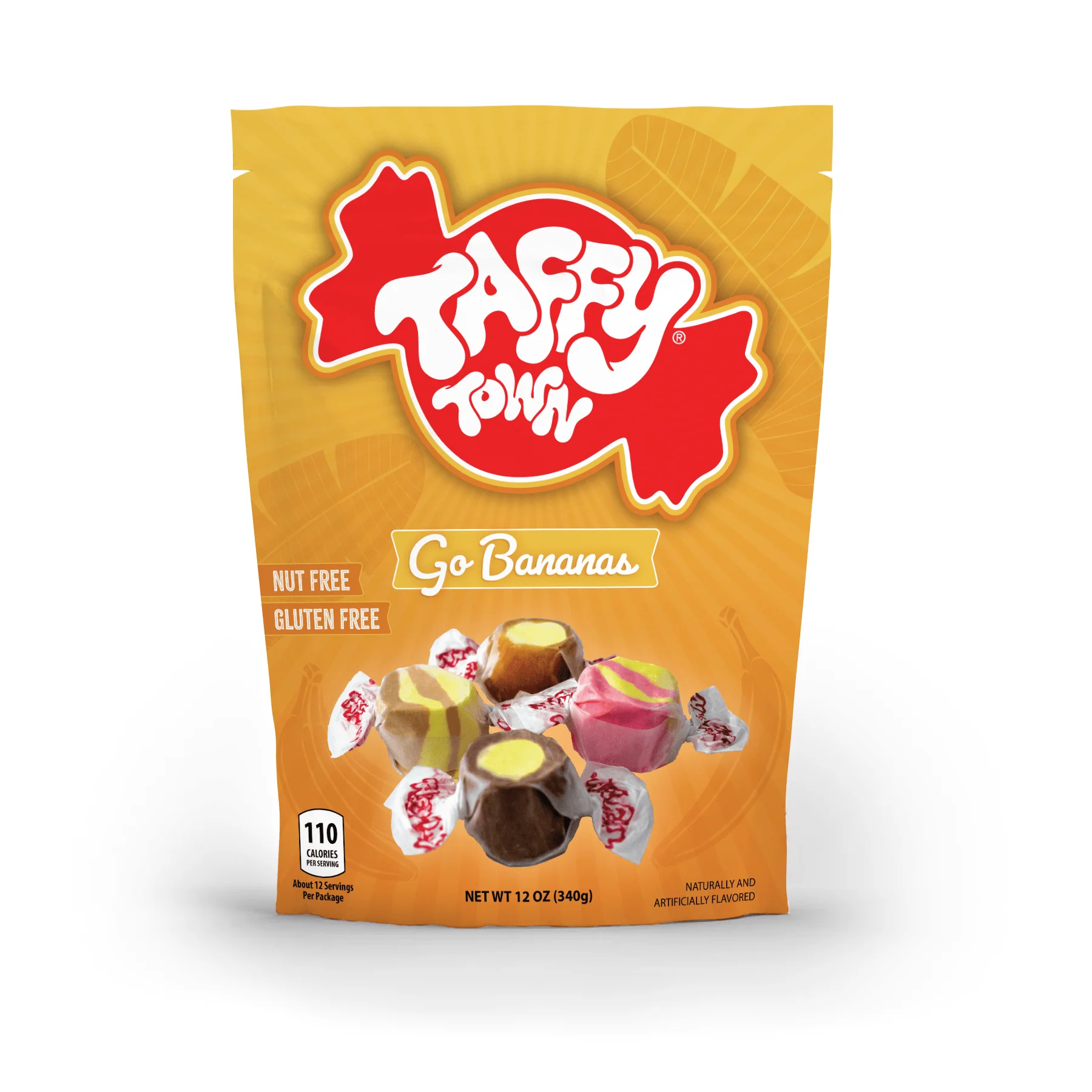 Taffy Town Go Bananas Salt Water Taffy Pouch 340g USA