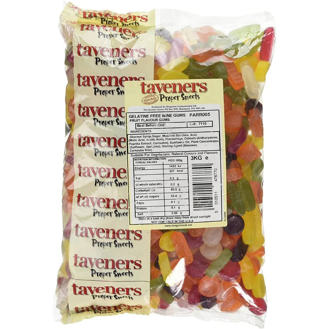 Taveners Wine Gums Bag 3kg