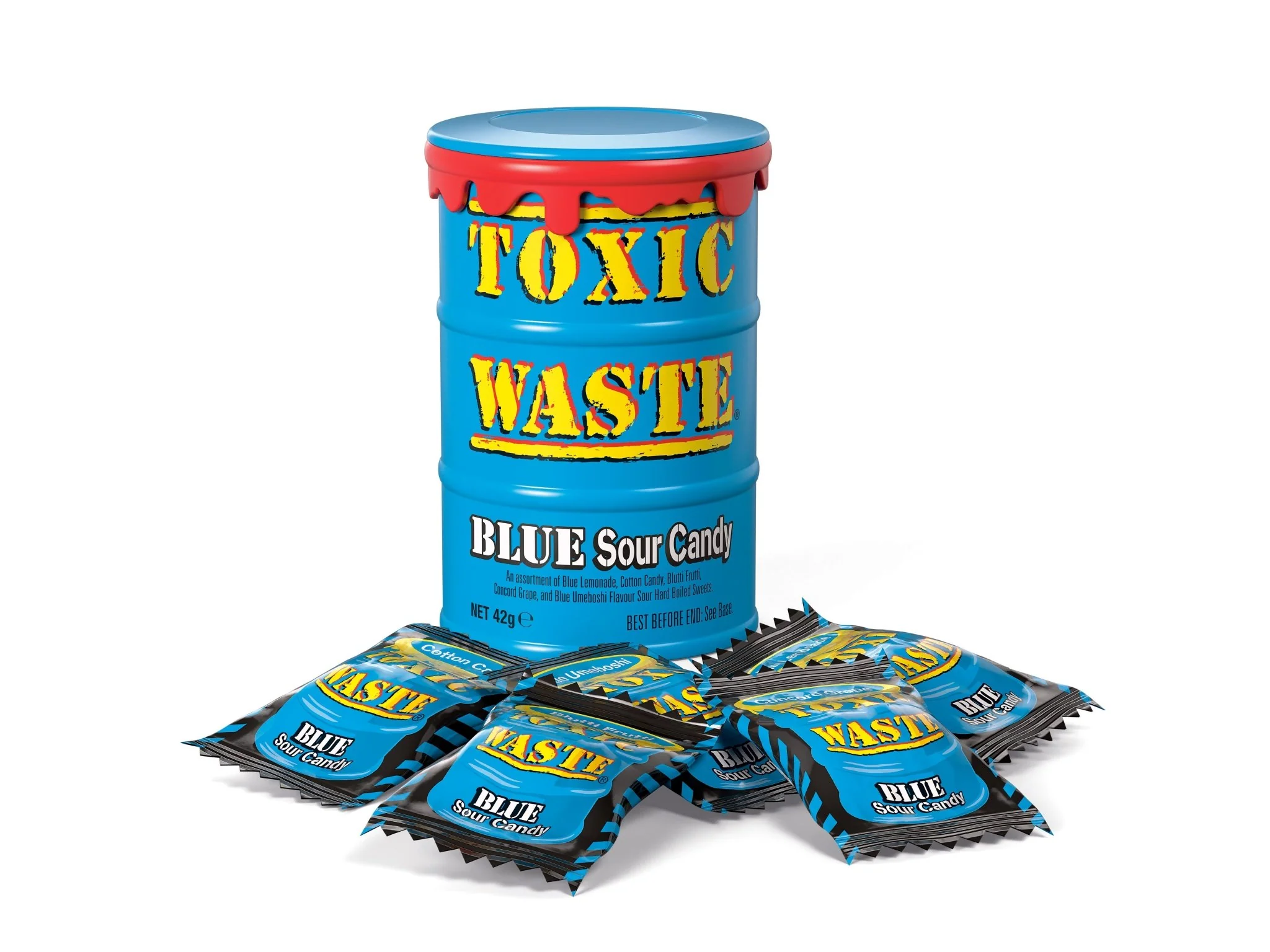 Toxic Waste Blue Sour Candy Drum 42g