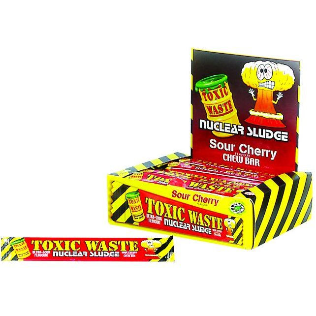 Toxic Waste Nuclear Sludge Sour Cherry Chew Bar 20g (Box of 50)
