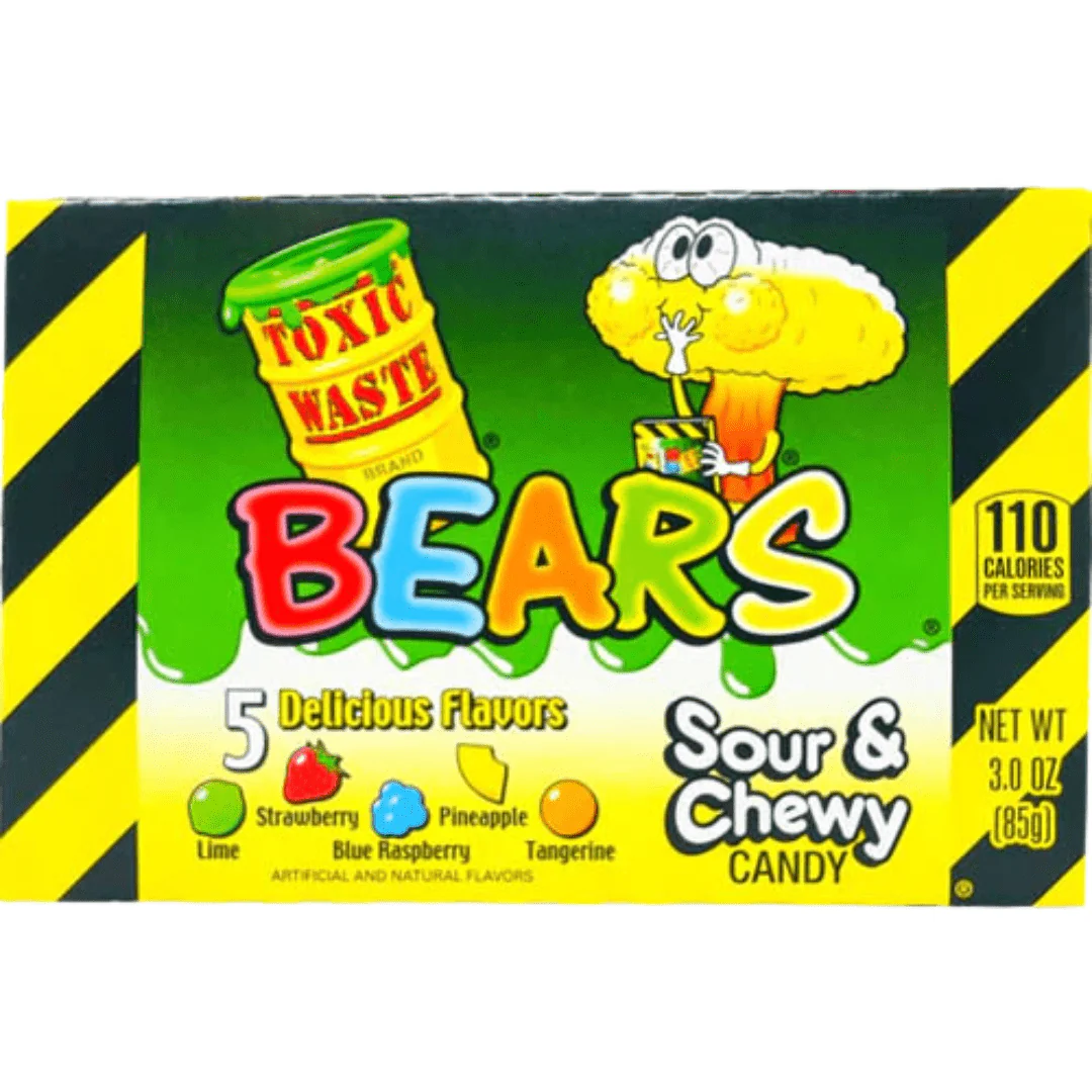 Toxic Waste Sour Gummy Bears Theatre Box 85g