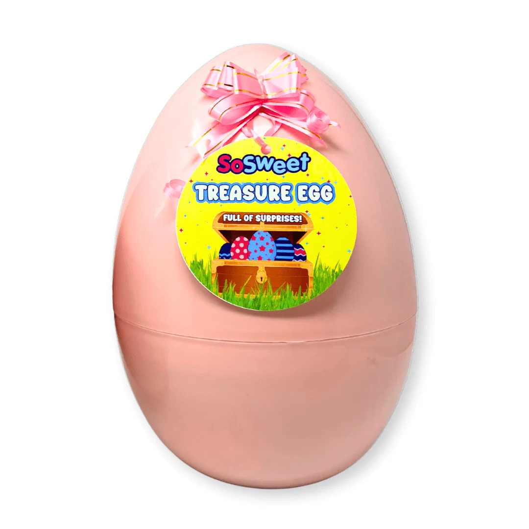 SoSweet Large Treasure Egg - Pink- 12 inches - Filled with Sweets + Toys