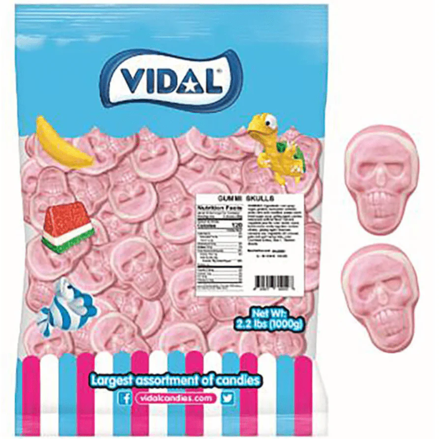 Vidal Jelly Filled Skulls Bag 1kg